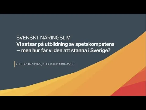 Vi satsar på utbildning av spetskompetens – men hur får vi den att stanna i Sverige?