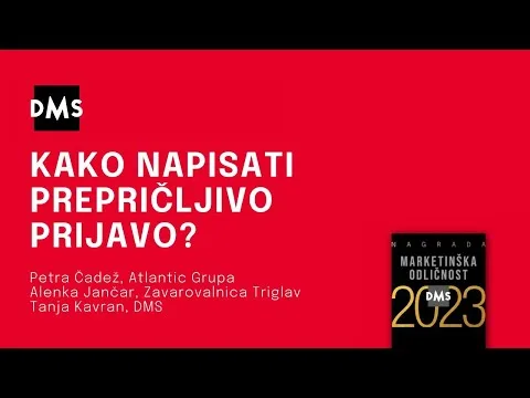 Kako napisati prepričljivo prijavo za Marketinško odličnost?