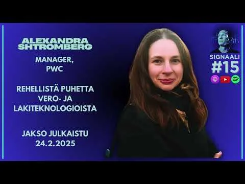 #15 | (audio) Alexandra Shtromberg: missä ovat lakiteknologiat ja algoritmipykälät?