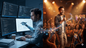 Unohda perinteinen tietotyö: Tekoäly tekee meistä kaikista viihdyttäjiä 🚀