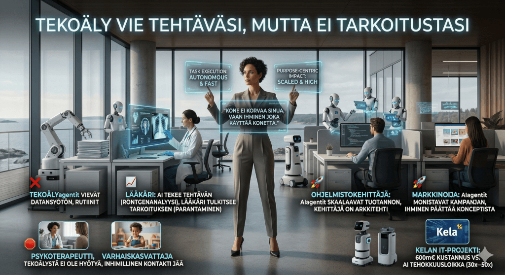 🚀 Tekoäly vie tehtäväsi, mutta ei tarkoitustasi – Näin selviät työelämän murroksesta ja skaalaat vaikuttavuutesi