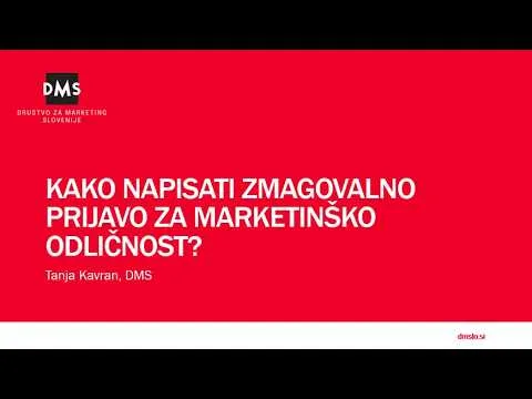 Kako napisati  zmagovalno prjiavo za marketinško odličnost 2026?
