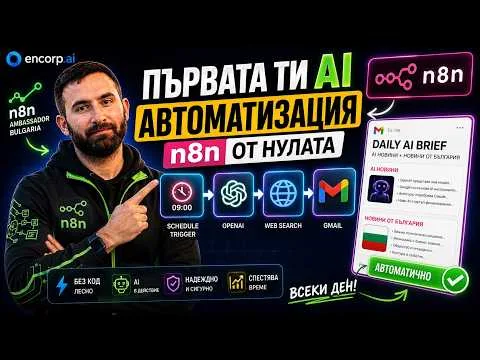 n8n за начинаещи: направи първата си бизнес автоматизация с AI