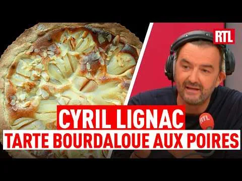 Cyril Lignac : La Tarte Bourdaloue aux poires.