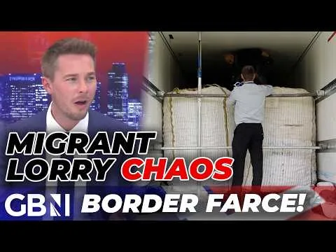 ‘LAUGHING IN YOUR FACE!’ Alex Armstrong FUMES as MIGRANTS ride lorries through French border fence