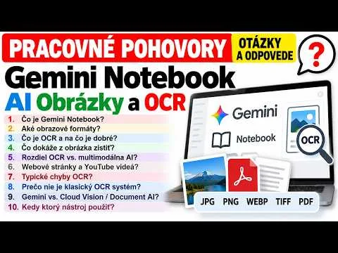 AI Špecialista, CAIO, Prompt Inžinier – Pracovné Pohovory Otázky a Odpovede – Gemini Notebook a OCR