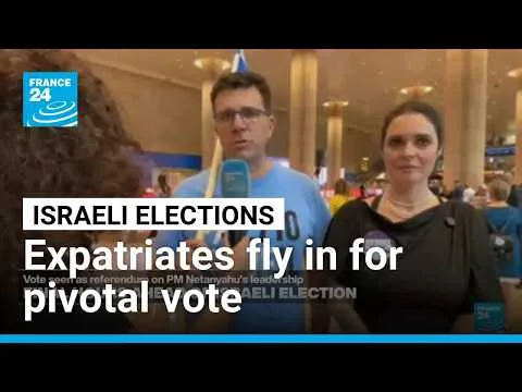 Tens of thousands of Israelis living abroad expected to fly in for pivotal vote • FRANCE 24