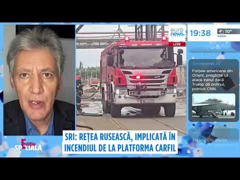 SRI: Rețea rusească, implicată în incendiul de la platforma Carfil