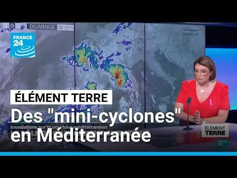 Un “cyclone” méditerranéen en Catalogne et des inondations dans le sud de la France • FRANCE 24