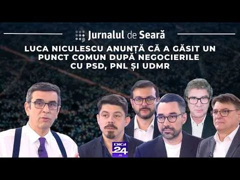 Jurnalul de seară. Luca Niculescu anunță că a găsit un punct comun după negocieri