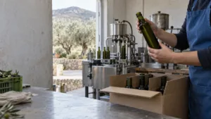 Έντυπα οικονομικά γραφήματα και χάρτης της Ελλάδας σε γραφείο με φόντο την Αθήνα.