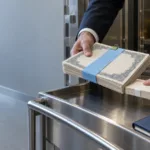 Lingotes de oro junto a bonos del Tesoro sobre una mesa oscura, representando la relación entre la deuda pública y las reservas de los bancos centrales
