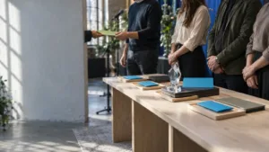 Jaunuzņēmumu komandas uz TechChill konkursa skatuves apbalvošanas ceremonijas laikā Rīgā