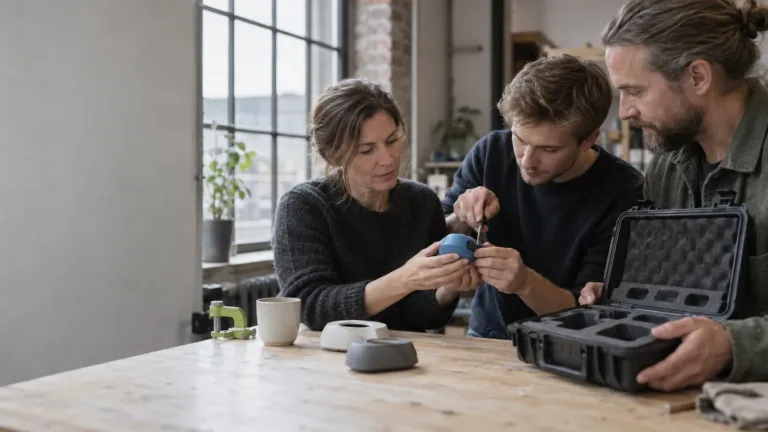 Suomalaiset startup-yrittäjät ja kokeneet yritysjohtajat keskustelevat pöydän ääressä valoisassa toimistossa.