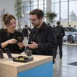 Výstavní hala veletrhu IFA 2026 v Berlíně se skládacím telefonem, chytrou posilovnou a elektromobilem Xiaomi