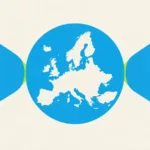 Pressemøde ved EU-topmøde i Bruxelles med EU-flag i baggrunden