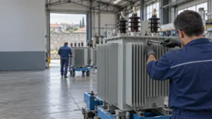 Vista aérea de infraestrutura de energia renovável em Portugal, simbolizando o impacto do PRR na economia nacional